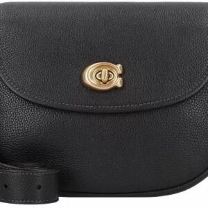 Coach Torebka na ramię skórzana 23 cm black